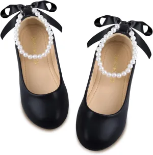 Toddler Flower Girl's Dress Shoes Mary Jane Ballet Shoes for Party,School, Birthday, Performance,Wedding