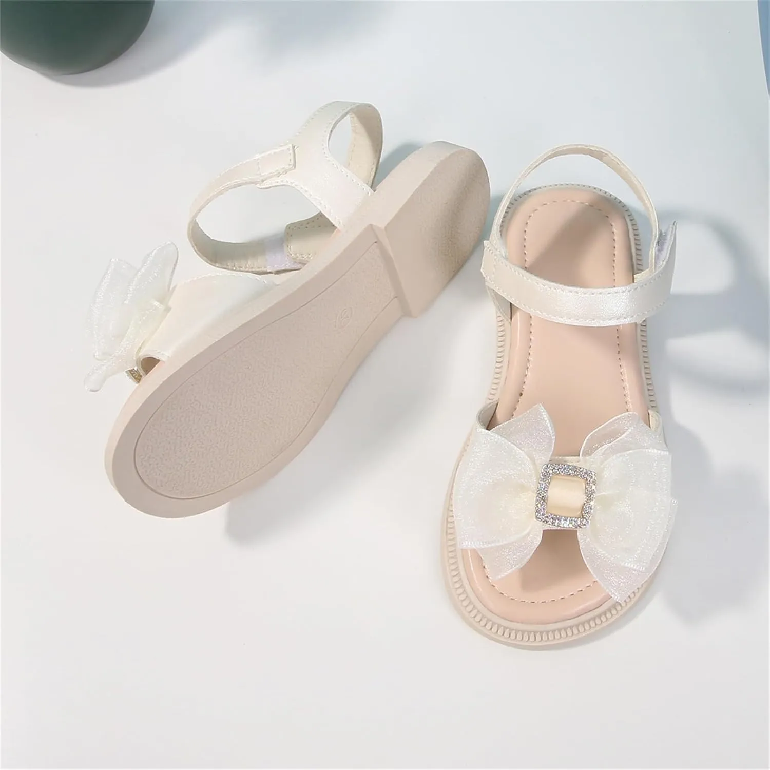Toddler Girls Sandals Soft Rubber Flats Summer Bowtie Girl Shoes