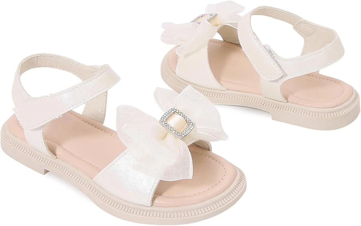 Toddler Girls Sandals Soft Rubber Flats Summer Bowtie Girl Shoes