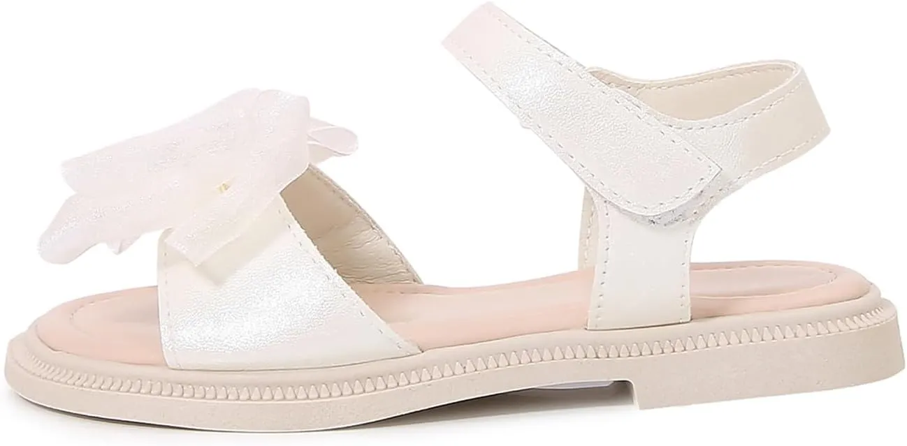Toddler Girls Sandals Soft Rubber Flats Summer Bowtie Girl Shoes
