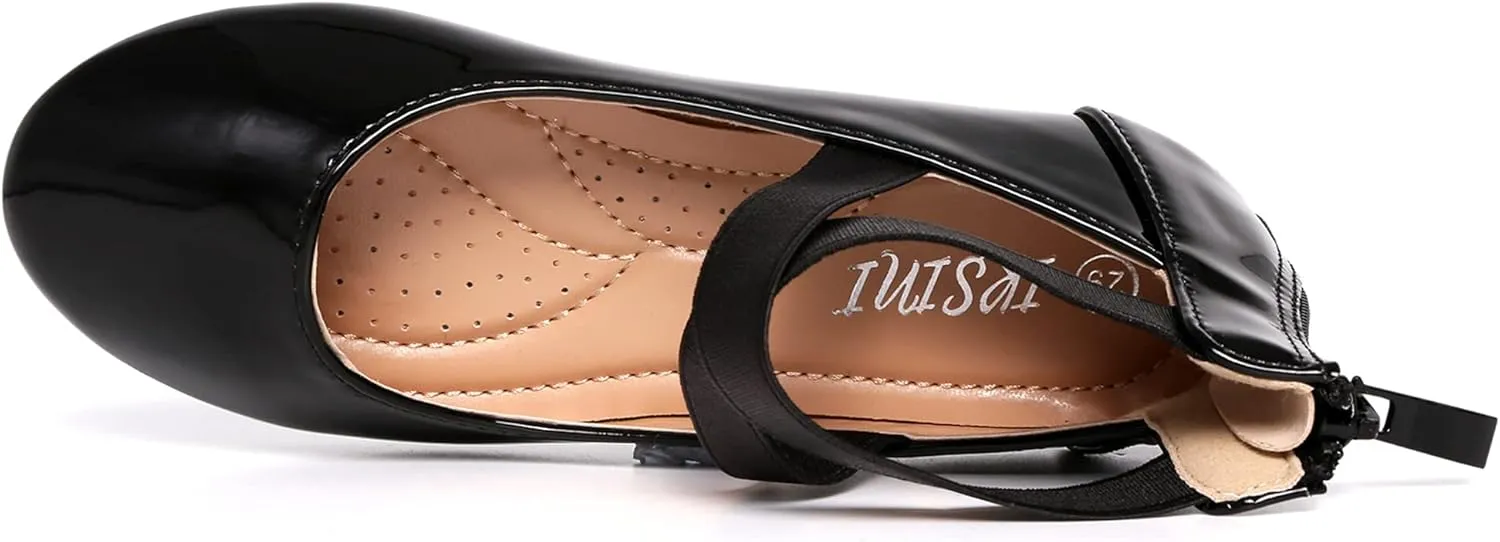 Toddler Little Girl Mary Jane Dress Shoes - Ballet Flats for Girl Party School Wedding Shoes