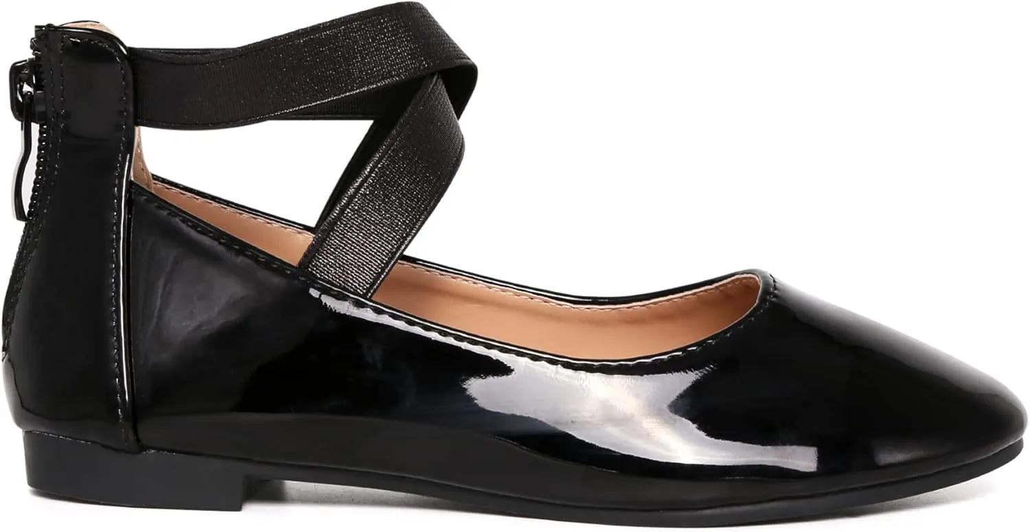 Toddler Little Girl Mary Jane Dress Shoes - Ballet Flats for Girl Party School Wedding Shoes