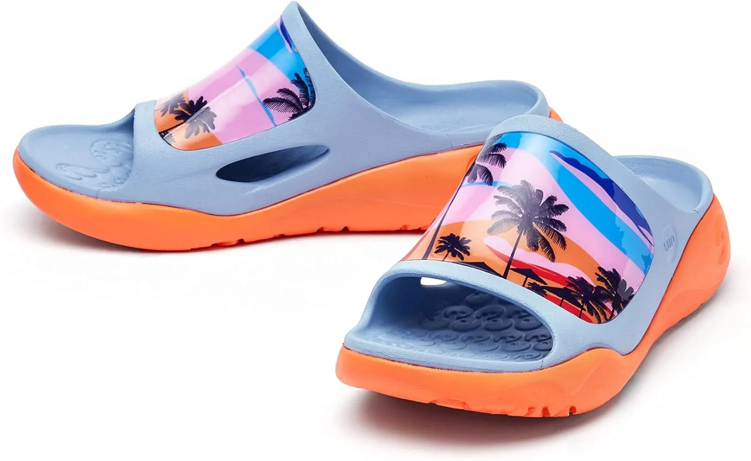 UIN Women's Slides Sandals Beach Summer Casual Art Painted Travel Anti-Slip Comfort Lightweight Fashion Slippers Ibiza