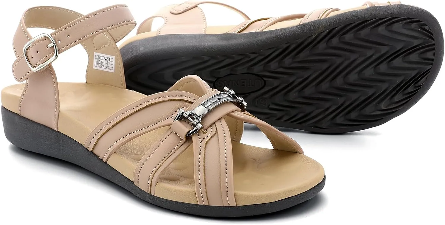 UTENAG Women's Orthopedic Arch Support Flats Sandals