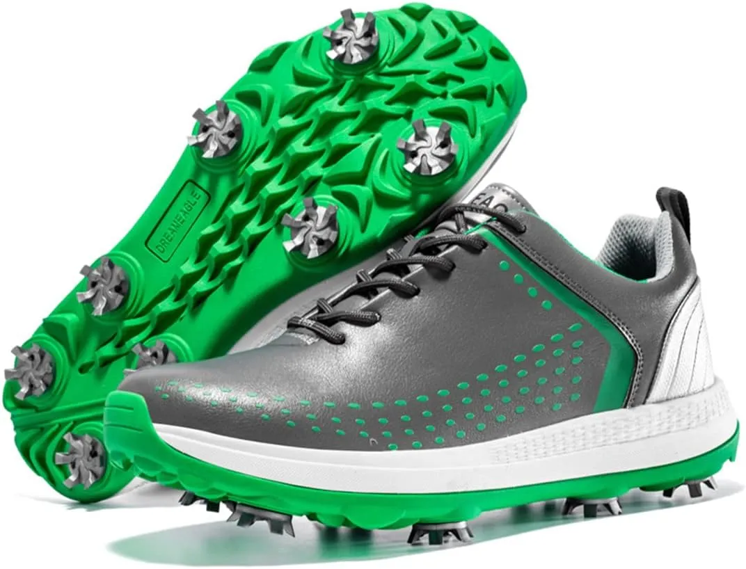 VEACAM Mens Golf Shoes Waterproof Golf Trainers Outdoor Golfing Sports Shoes Casual Ligthweight Golf Sneakers