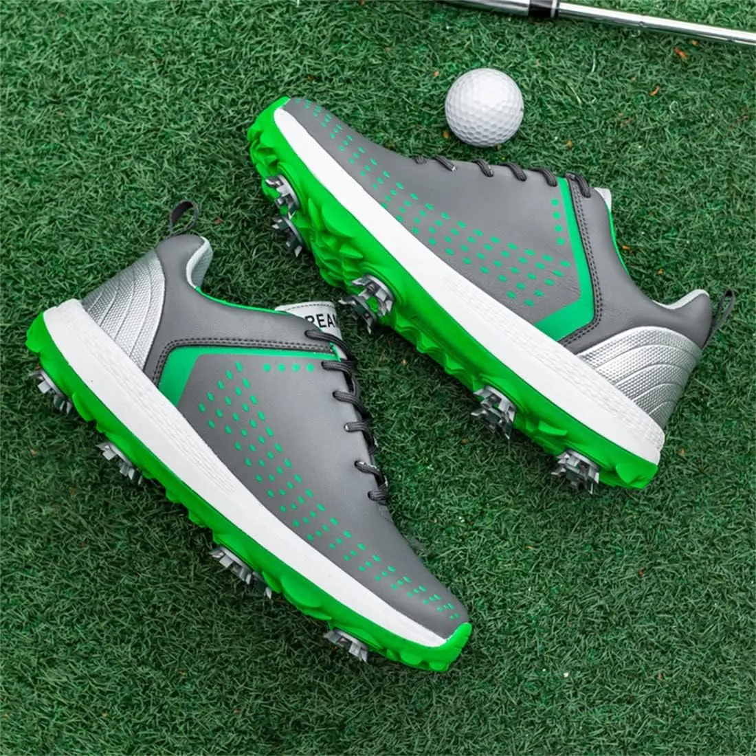 VEACAM Mens Golf Shoes Waterproof Golf Trainers Outdoor Golfing Sports Shoes Casual Ligthweight Golf Sneakers