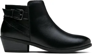 Vepose Women's Short Ankle Boots Low Heel, Western Cutout Perforated Booties