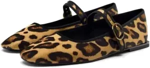 Vertundy Square Toe Ballet Flats for Women Mary Jane Flats