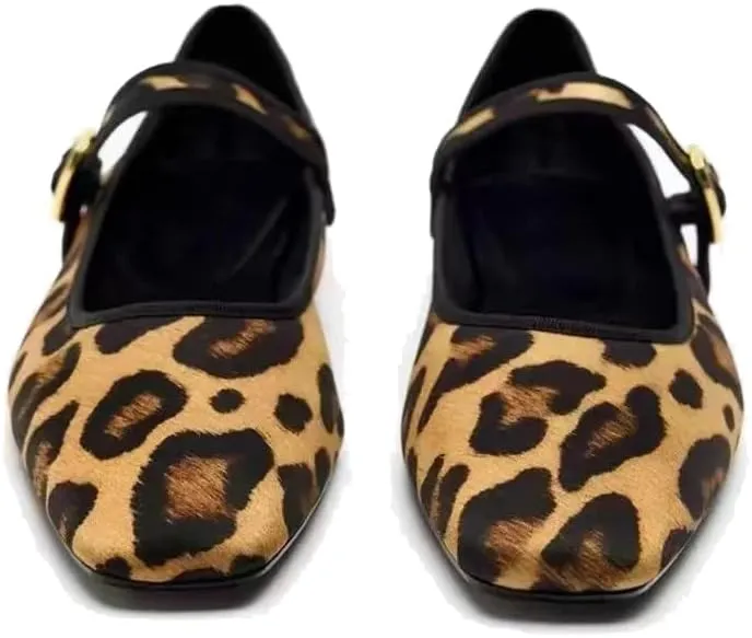 Vertundy Square Toe Ballet Flats for Women Mary Jane Flats