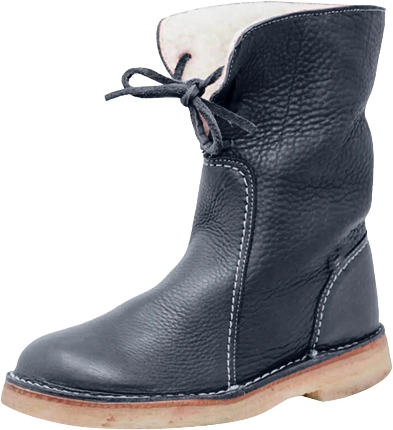 Vintage Buttery-Soft Waterproof Wool Lining Boots Vintage Buttery-Soft Wool Lining Boots PU Leather