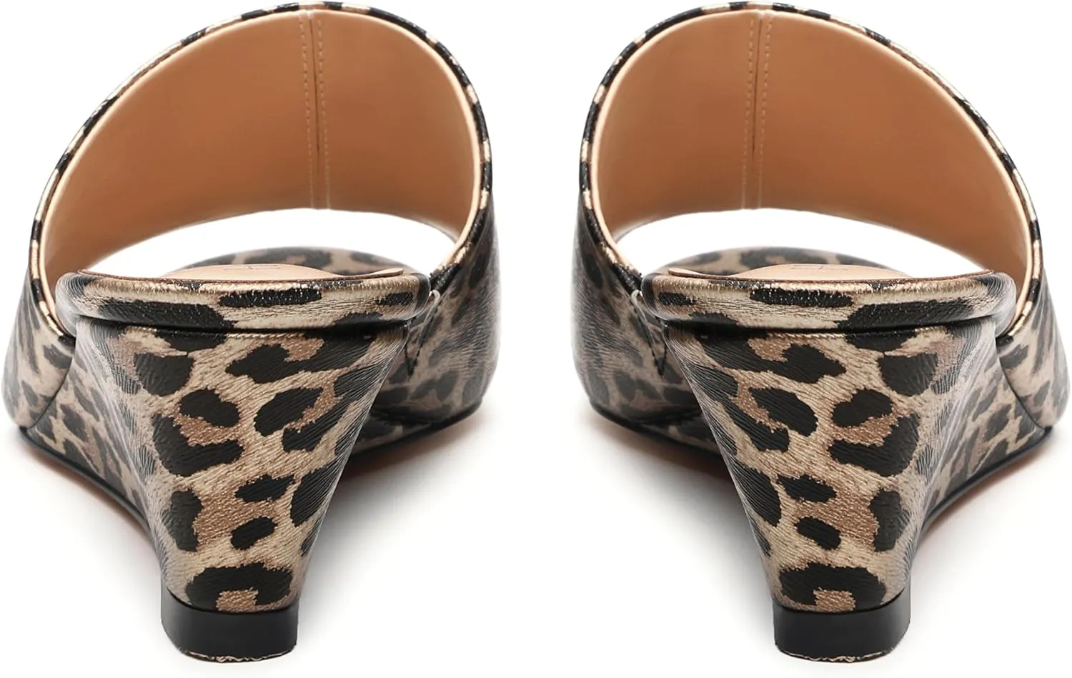 Wedge Sandals for Women Open Toe Wedge Heels Womens Matte High Heel Sandal Round Toe Heeled Wedge Sandals Slip on Casual shoes 2 inch