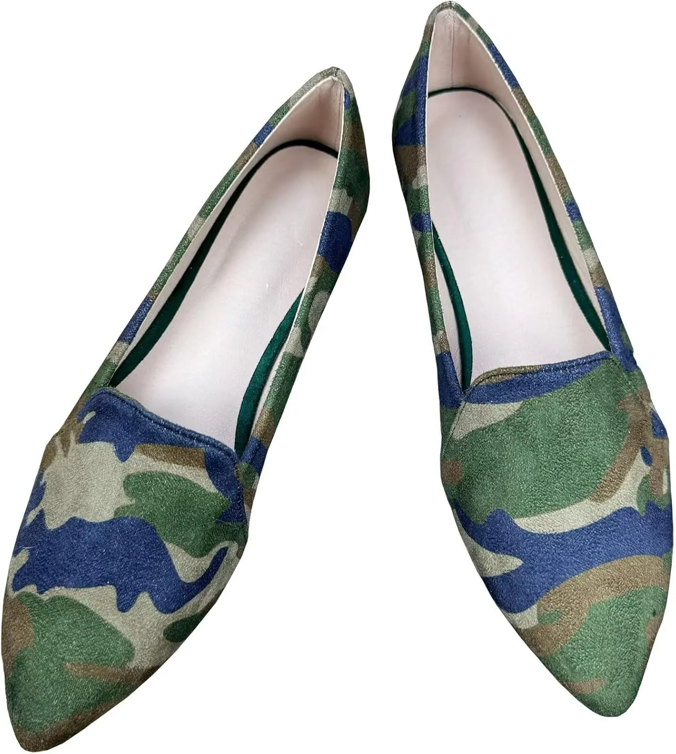 WENJIAZHIZHI Ballet Flats for Women Comfortable Women's Flats Memory Foam Slip on Pointed Toe Flats Shoes Women Solid