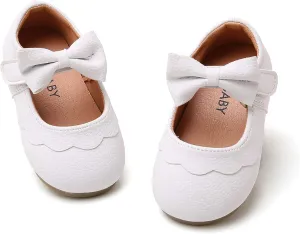 WILLFUN Toddler Little Girls Mary Jane Flats Bowknot Princess Dress Ballet Shoes Non-Slip Soft Sole School Party Girl’s Shoes