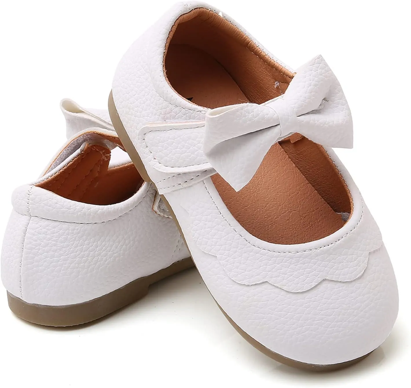 WILLFUN Toddler Little Girls Mary Jane Flats Bowknot Princess Dress Ballet Shoes Non-Slip Soft Sole School Party Girl’s Shoes
