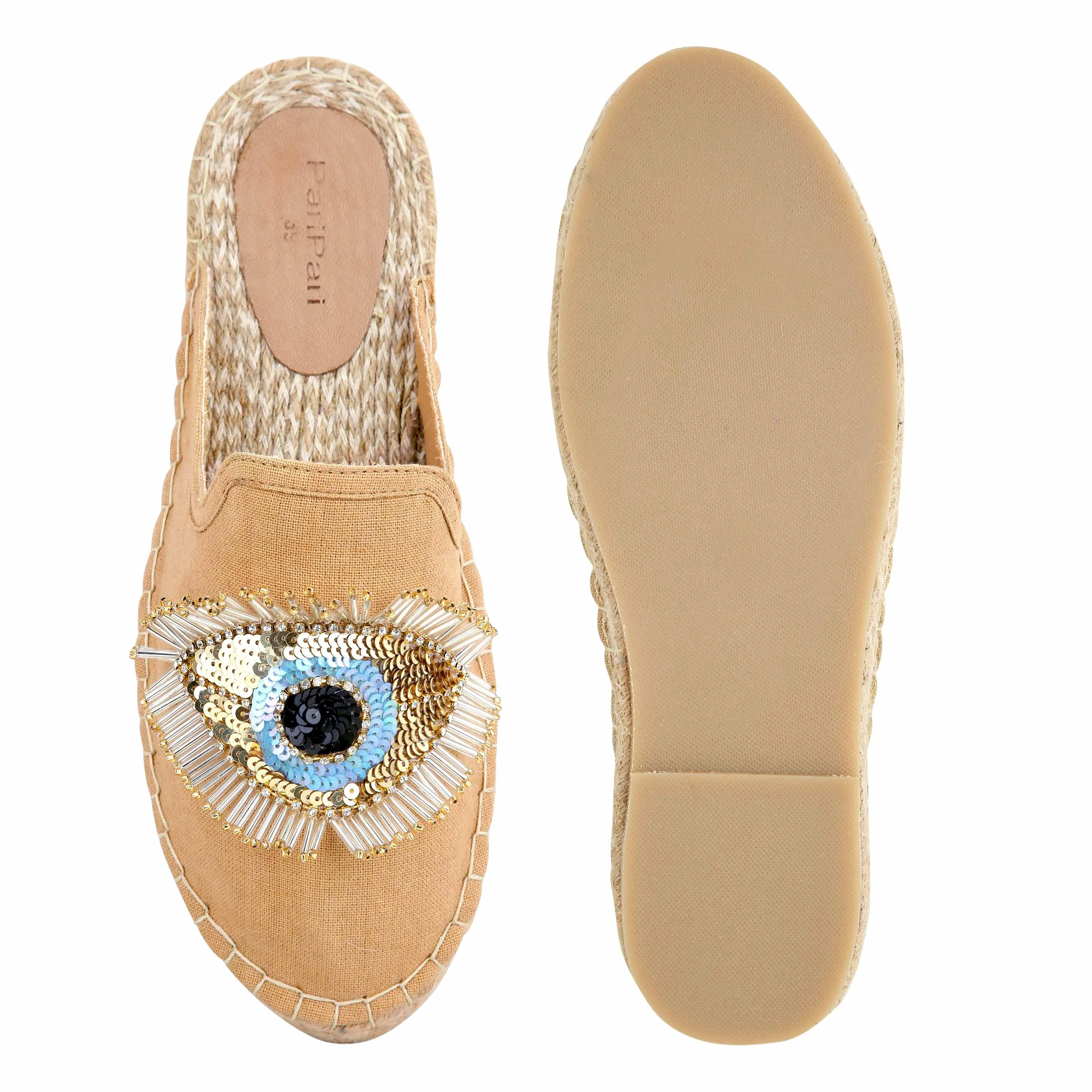 Womania Glare Espadrilles Sand Haut Platform