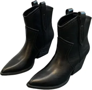 Women Ankle Boots Women Booties Ankle Womans Booties Low Cut Boots for Women Black Leather Ankle Boots for Women Chunky Heel Booties To Wear with Dresses Narrow Ankle