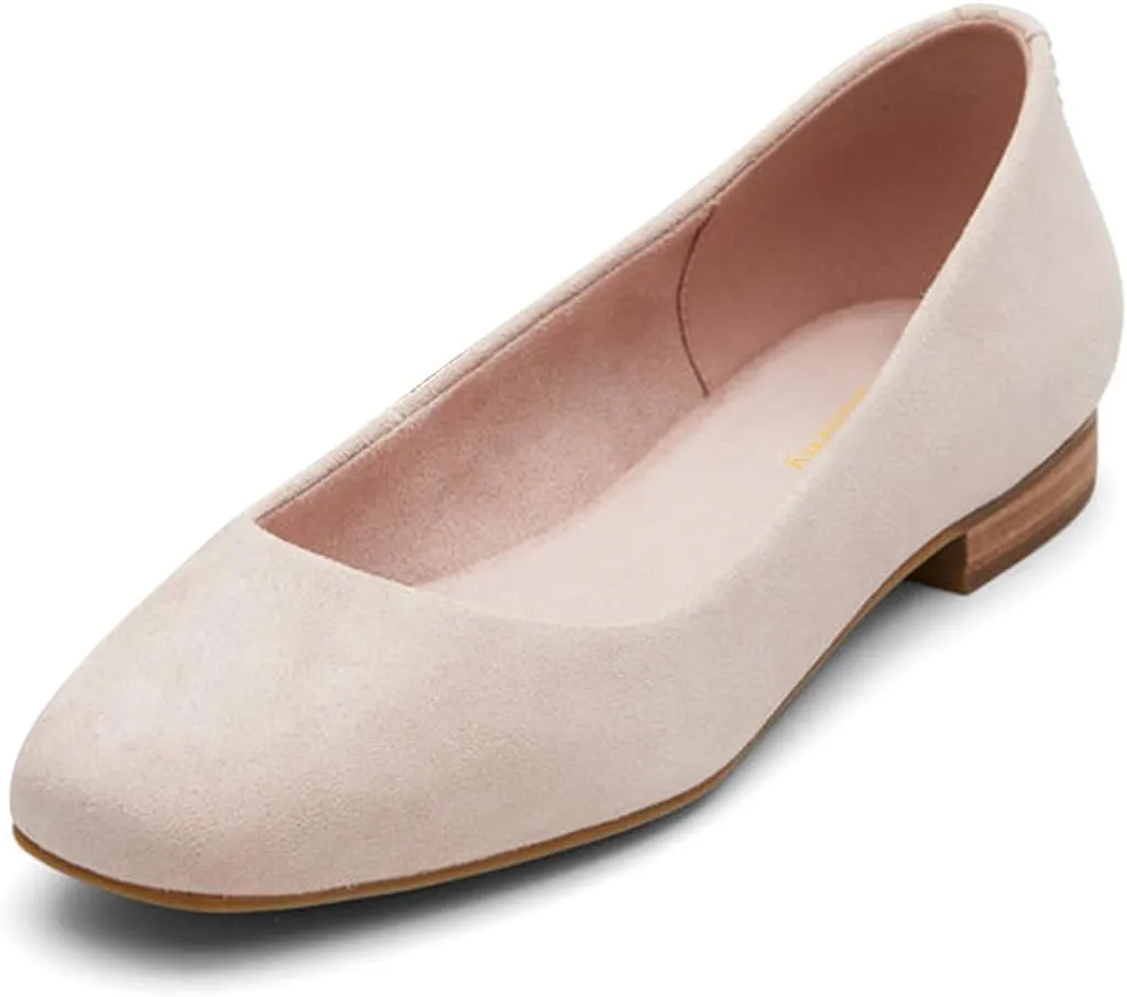 Women Classic Round Toe Slip on Comfortable Flats Soft Insole Casual Walking Daily Commuting Shoes Size 4-16 US