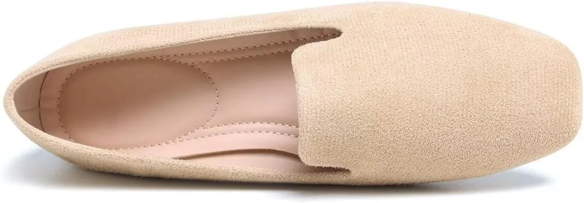 Women Comfortable Flats Candy Colored Cute Slip On Ballet Shoes Soft Sole Dress Casual Office Shoes Moccasins