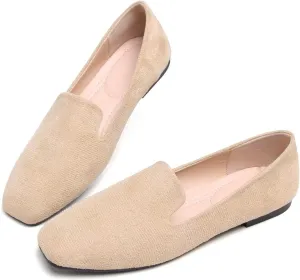 Women Comfortable Flats Candy Colored Cute Slip On Ballet Shoes Soft Sole Dress Casual Office Shoes Moccasins