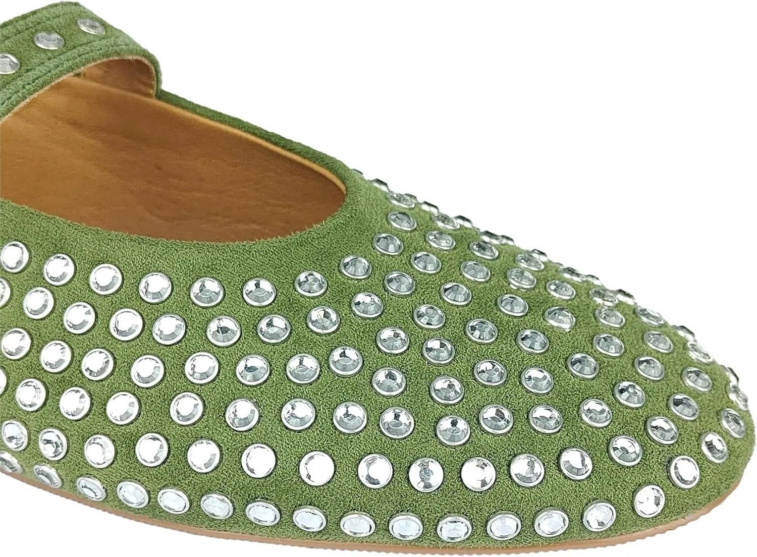 Women Rhinestone Ballet Flats Mary Jane Flat Buckle Strap Ballerina Shoes