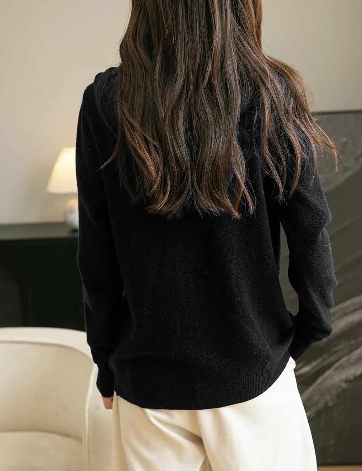 Women's 100% Merino Wool Zip Up Hoodies 2025 Fall Winter Warm Long Sleeve Knit Sweatshirt Cardigan with Pocket