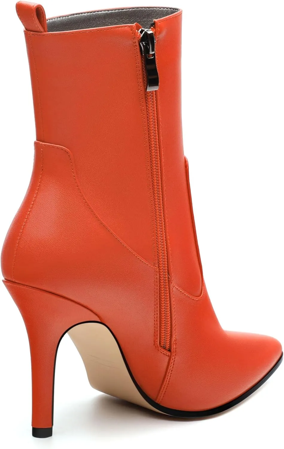 Womens Ankle Boots, Pointed Toe High Heel Ankle Booties for Women, Womens Stilettos Short Boots Zipper 3.6",Women Shoes for Workpalce, Street and Banquet.