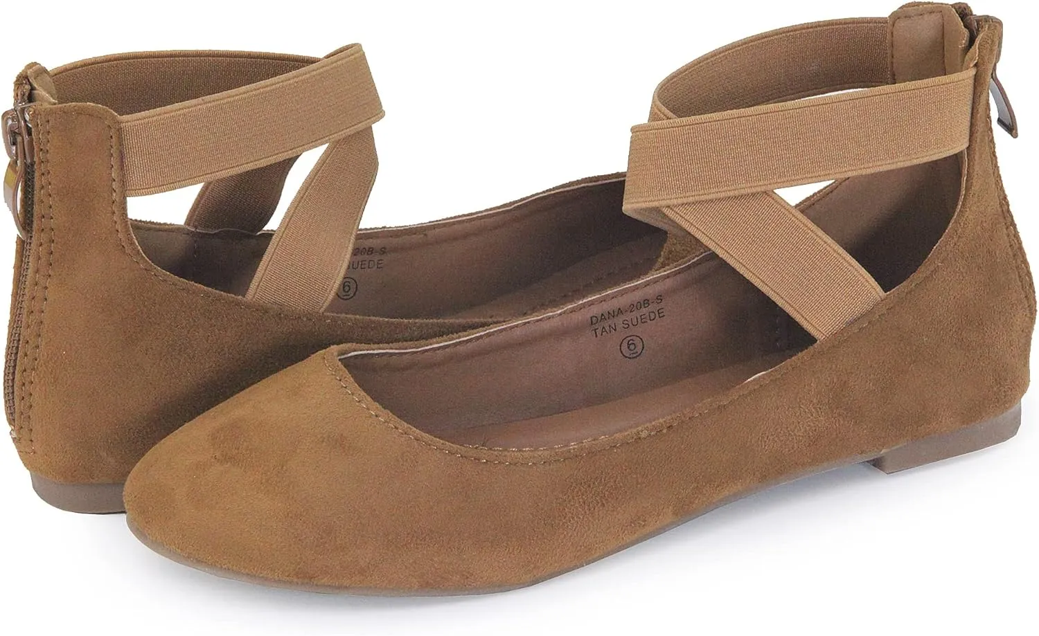 Womens Dana Closed Toe Ankle Strap Slide Flats