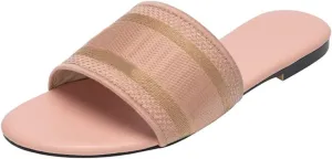 Women'S Embroidered Band Sandals Open Toe Flat Sandals Summer Shoes
