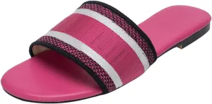 Women'S Embroidered Band Sandals Open Toe Flat Sandals Summer Shoes