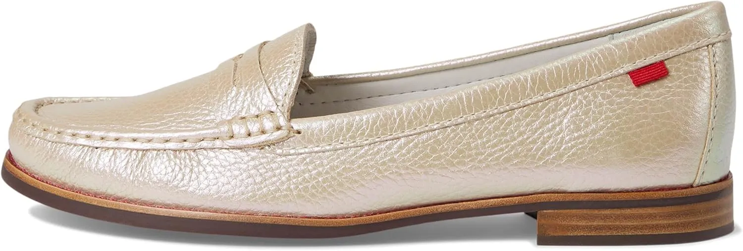 Womens Genuine Leather Comfort Slip on Penny Loafers