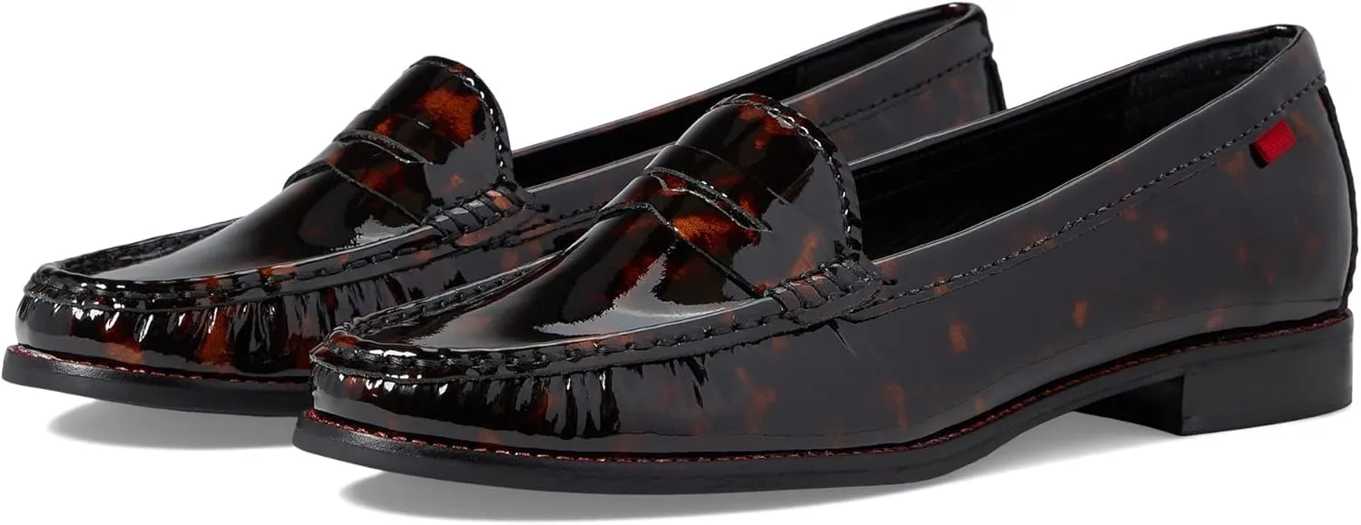 Womens Genuine Leather Comfort Slip on Penny Loafers
