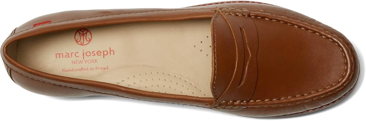Womens Genuine Leather Comfort Slip on Penny Loafers