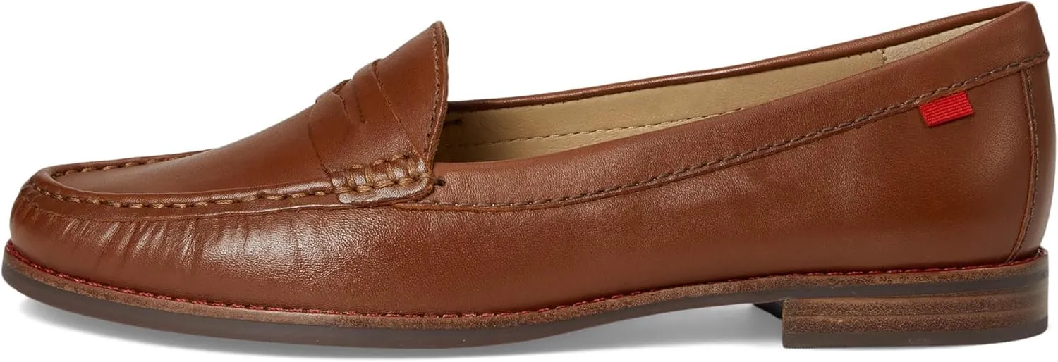 Womens Genuine Leather Comfort Slip on Penny Loafers