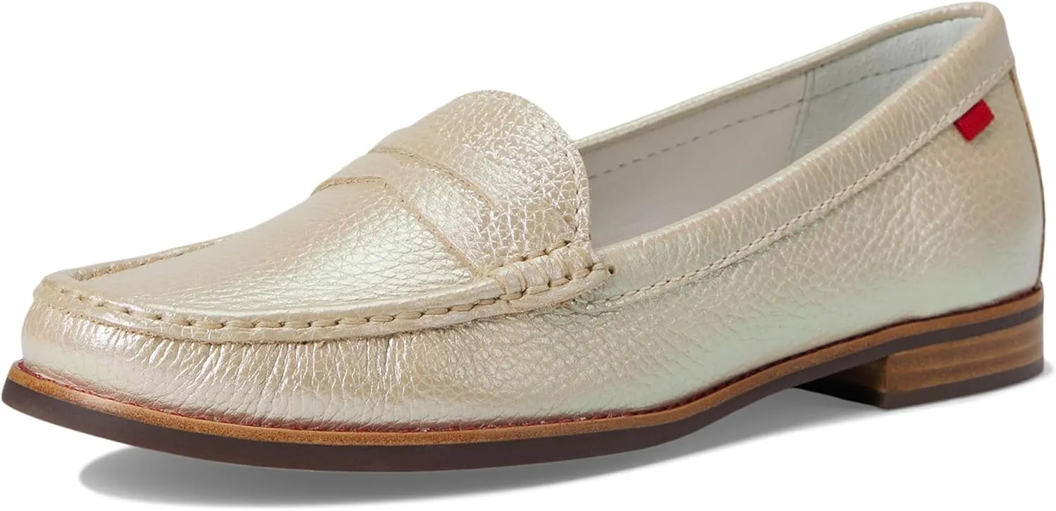 Womens Genuine Leather Comfort Slip on Penny Loafers