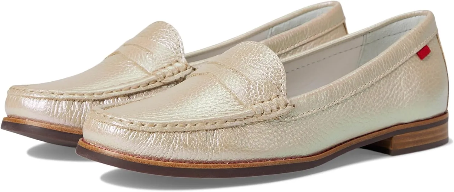 Womens Genuine Leather Comfort Slip on Penny Loafers