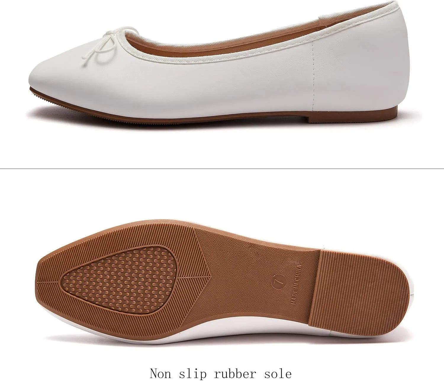 Women's Round Toe Ballet Flats Comfortable Bow Dressy Flats Shoes for Women