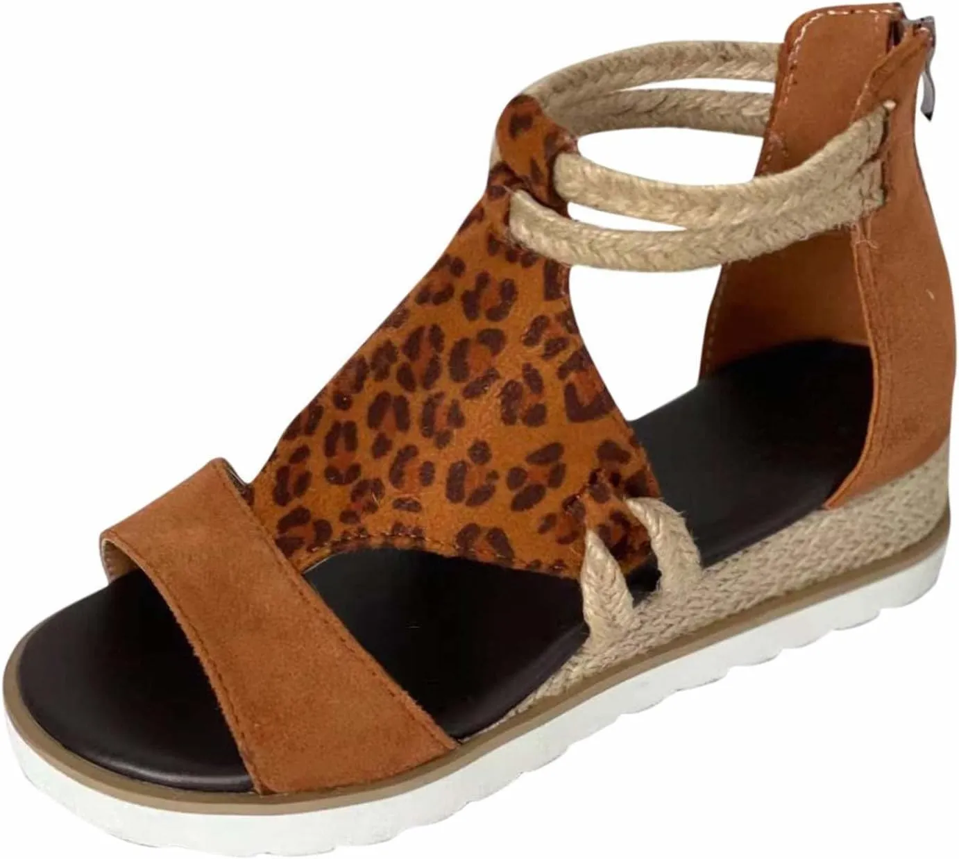 Womens Sandals Summer Dressy Comfortable Bohemia Rhinestone Wedge Sandals for Women Slide Slip On Beach Sandals