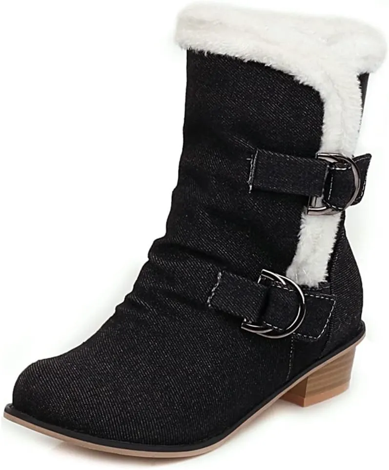 Women's Square Toe Denim Ankle Boots Embroidered Flower Zipper Block Low Heel Dressy Short Booties