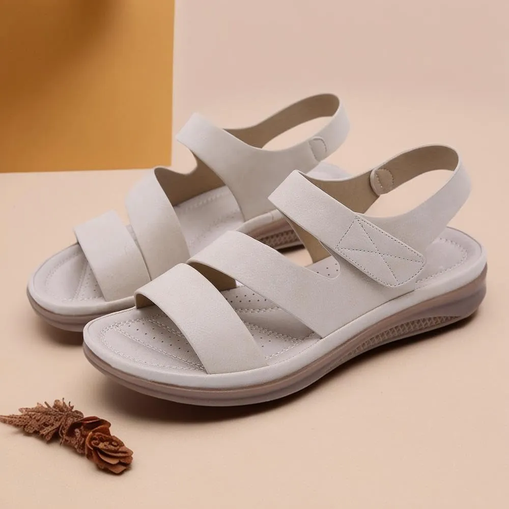 Women's Summer Casual Slide Sandals with Adjustable Straps & Cushioned Arch Support | Comfortable Beach Walking Shoes for Women, Breathable Vacation Footwear