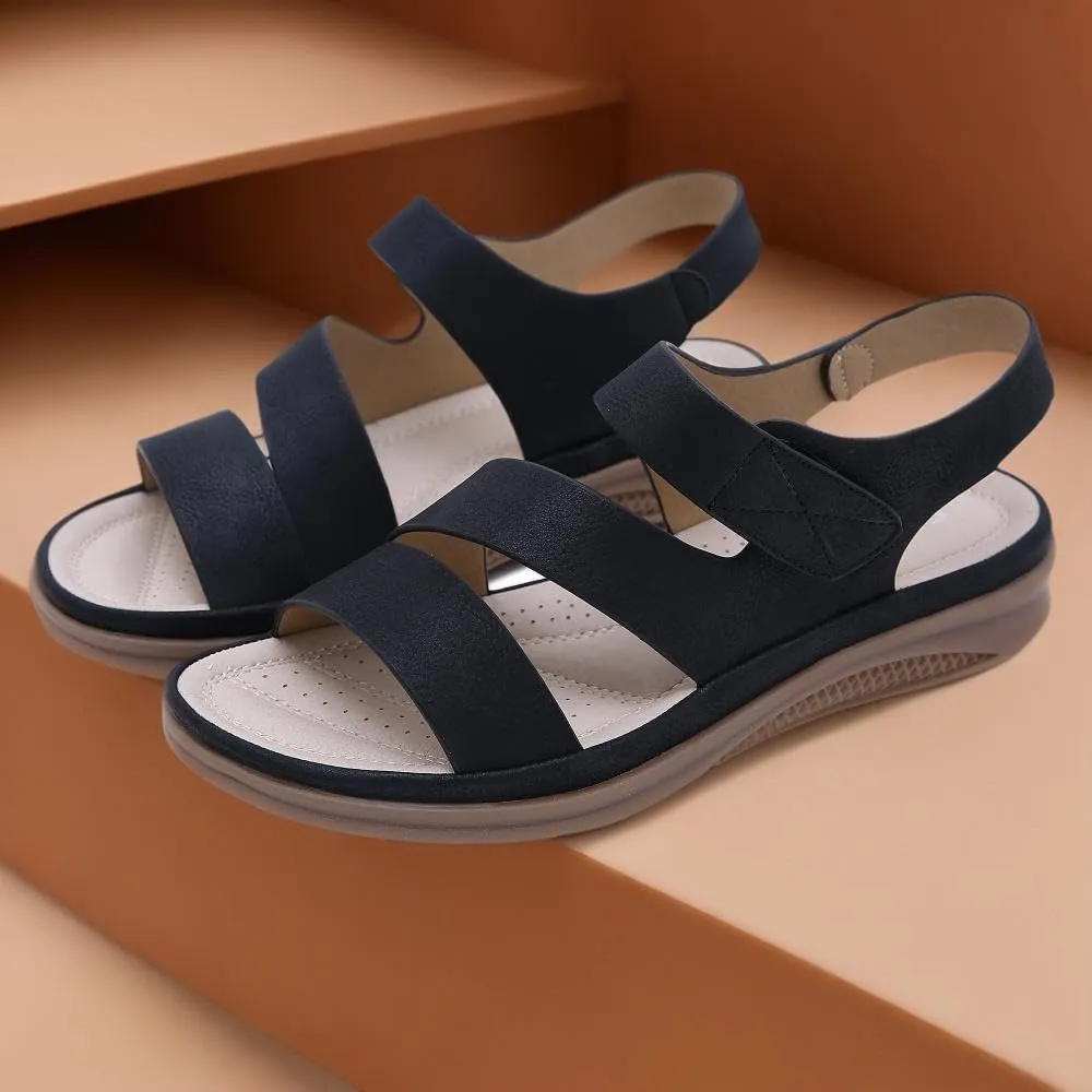 Women's Summer Casual Slide Sandals with Adjustable Straps & Cushioned Arch Support | Comfortable Beach Walking Shoes for Women, Breathable Vacation Footwear