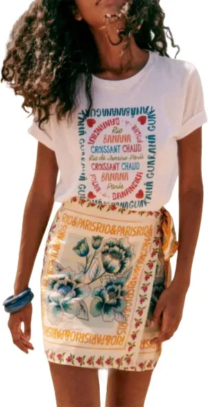 Womens Summer Floral Wrap Short Skirt Tie Side High Waist A Line Beach Vacation Boho Mini Skirt