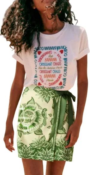 Womens Summer Floral Wrap Short Skirt Tie Side High Waist A Line Beach Vacation Boho Mini Skirt