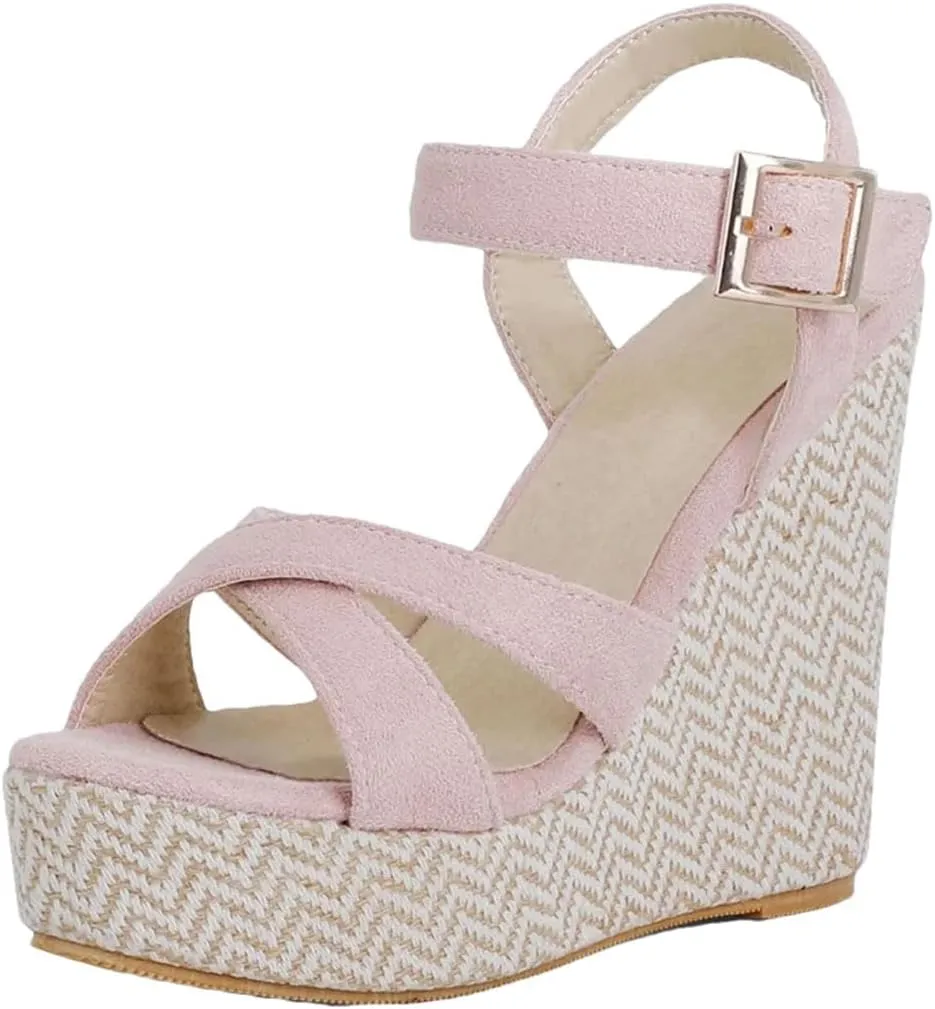Women's Wedge Sandals With 8Cm High Heel And 3-5Cm Platform Casual Flip Flops Large Size Comfortable Wedge Shoes