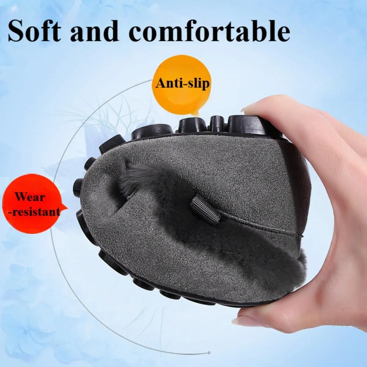 Women's Winter Shoes Women's Faux Fur Flats Slip On Cozy House Slippers Warm Shoes for Indoor and Outdoor Wear