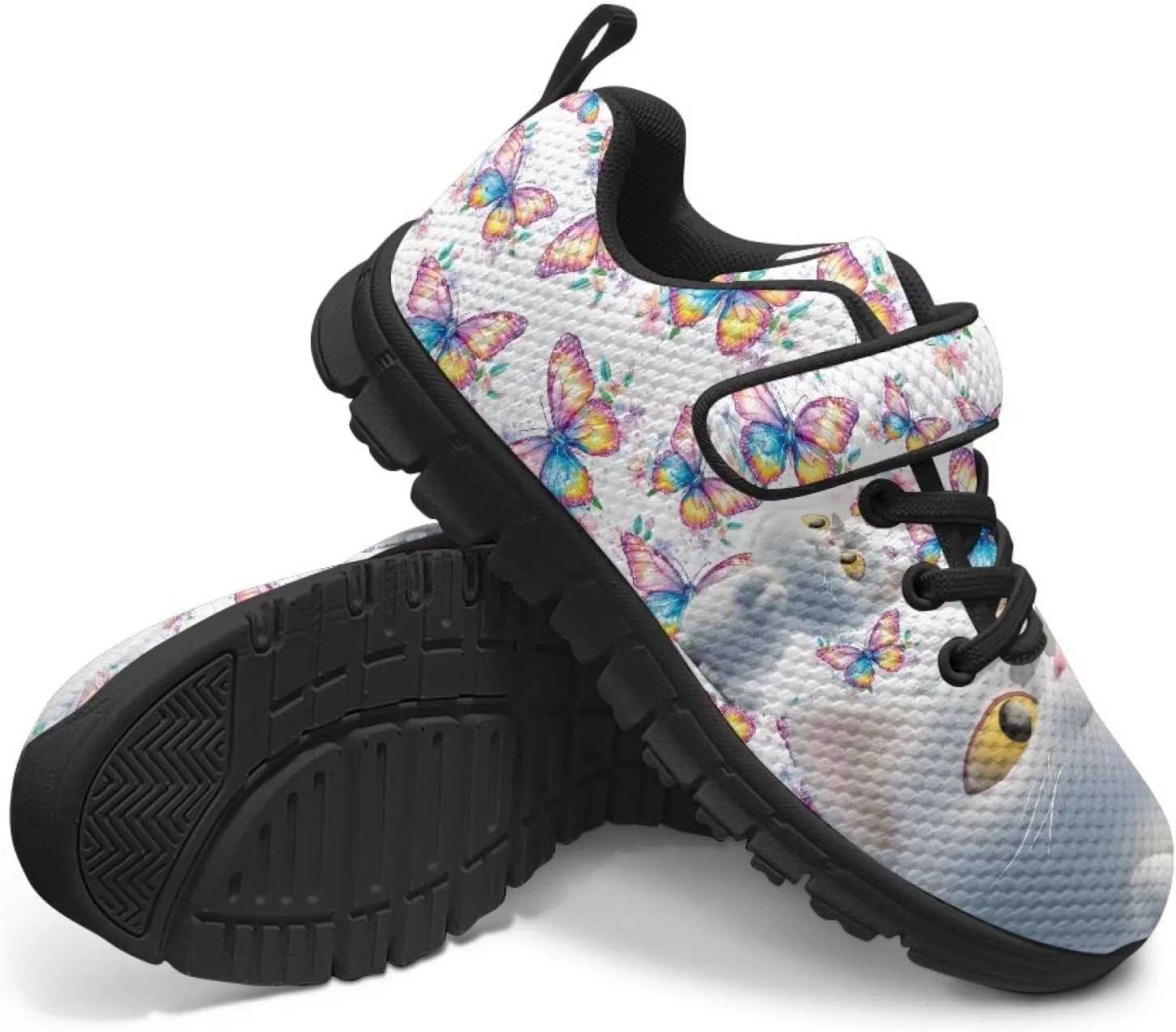 YEXIATODO Boys Girls Sneakers Kids No Tie Shoelaces Shoes Comfort Anti-Slip Walking Shoes for Indoor Outdoor Size 1-13