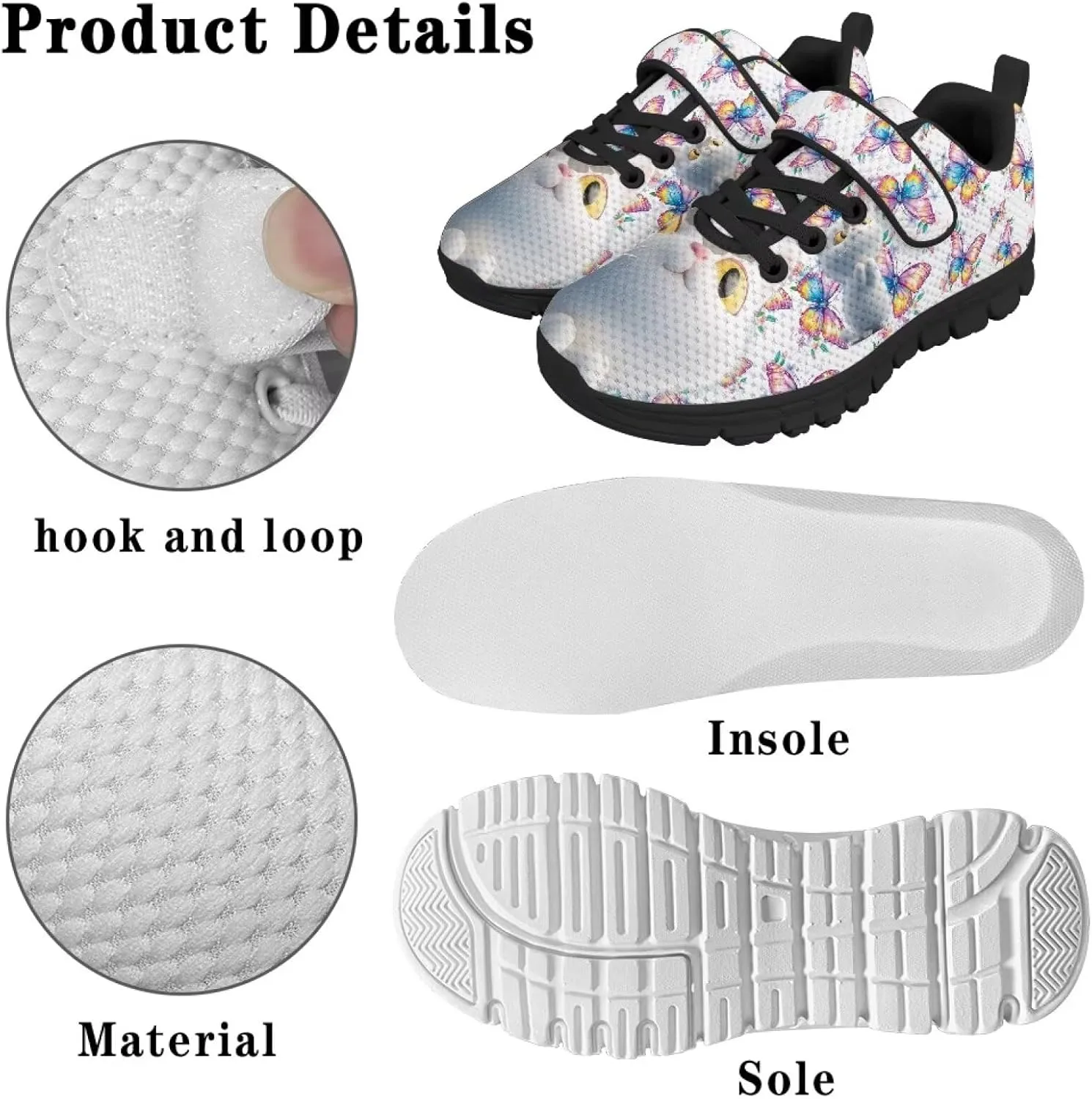 YEXIATODO Boys Girls Sneakers Kids No Tie Shoelaces Shoes Comfort Anti-Slip Walking Shoes for Indoor Outdoor Size 1-13