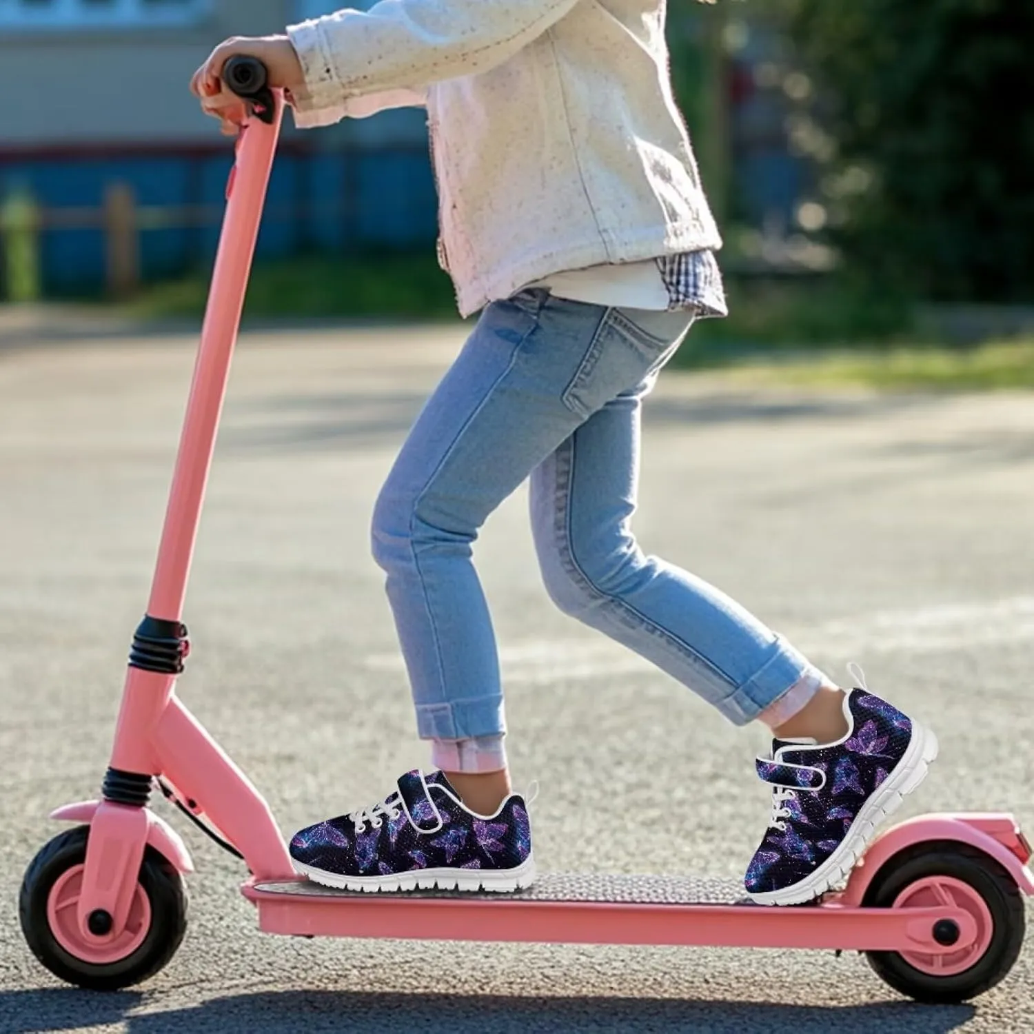 YEXIATODO Sneakers for Girls Boys Toddlers Slip on Shoes Hands Free Shook and Loop chool Shoes Athletic Shoes US 1-13
