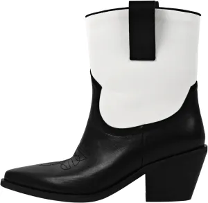 Yolkomo Western Cowgirl Boots for Women Wide Calf Low Heel Short Cowboy Boots