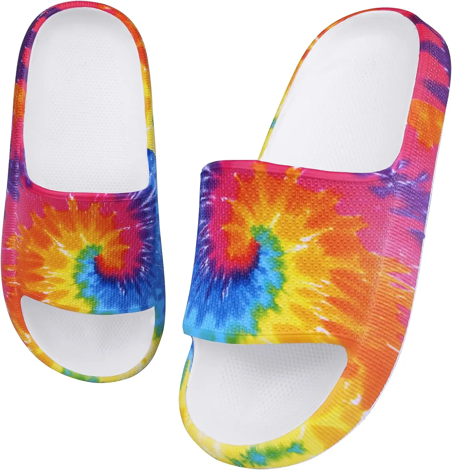 Youecci Cloud Slides for Kids丨Shower Slippers Bathroom Pool Sandals丨Boys Girls Comfy Thick Sole Slippers丨Summer Non-Slip Beach Shoes