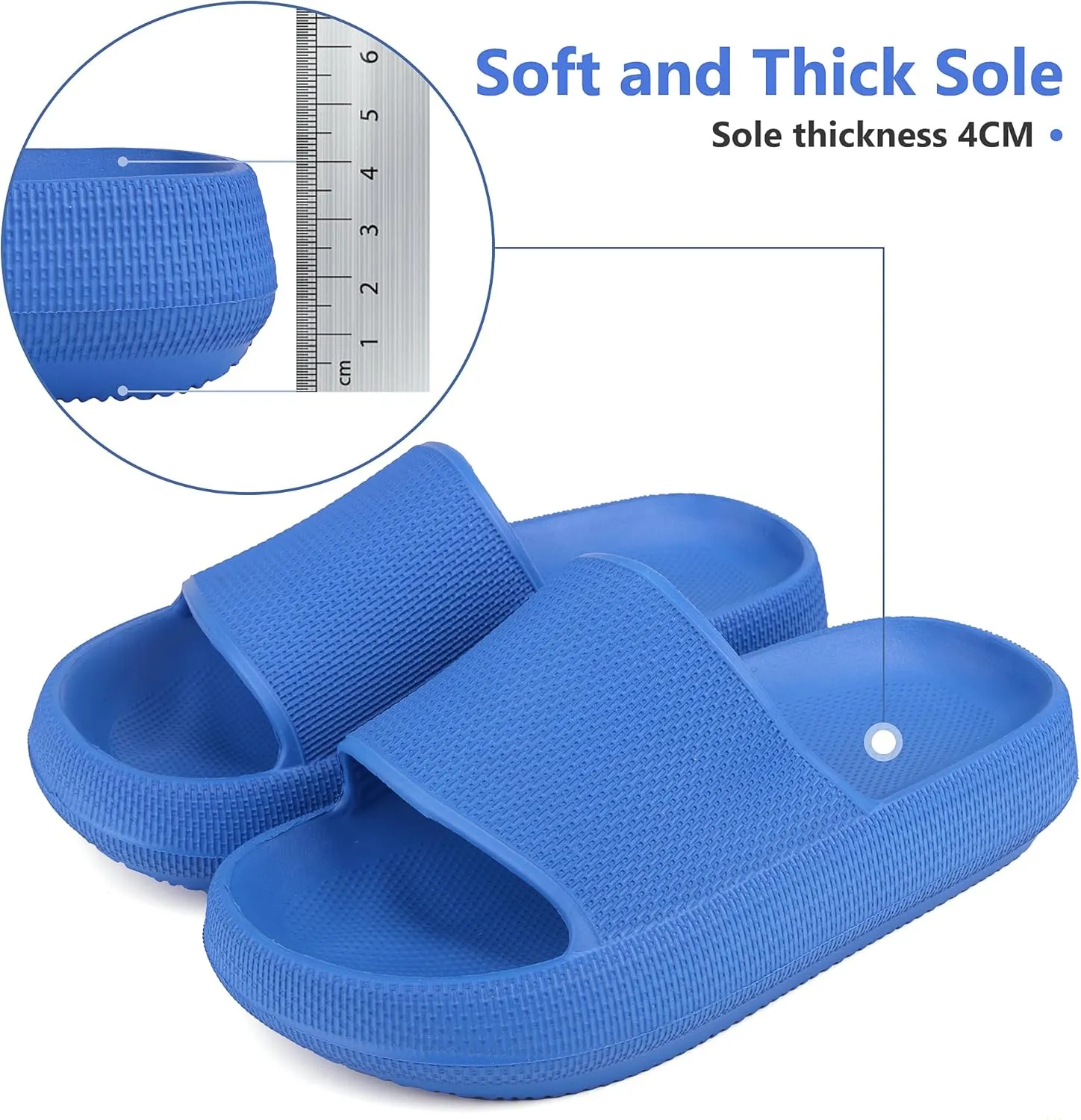 Youecci Cloud Slides for Kids丨Shower Slippers Bathroom Pool Sandals丨Boys Girls Comfy Thick Sole Slippers丨Summer Non-Slip Beach Shoes